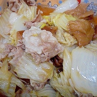 「白菜&新発田麩&豚肉の煮物」　　　♪♪